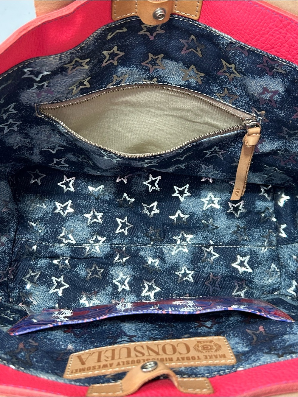 Consuela Marin Bright Pink Leather Carryall - Picture 6 of 14